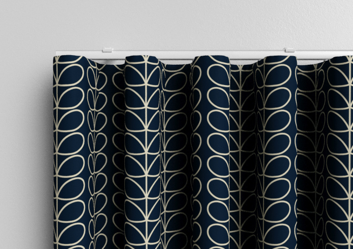 Orla Kiely Linear Stem, Navy Whale - Made to Measure Curtains - Image 13